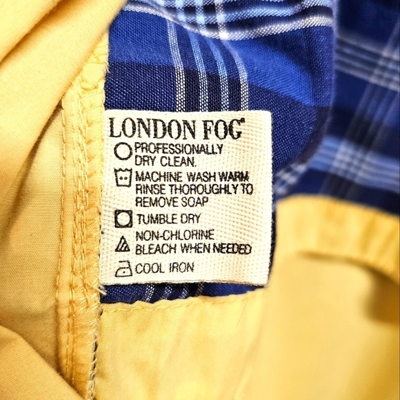 London Fog Soft Yellow Trench Coat With Detachable Hood Size Medium Pockets - Picture 14 of 14